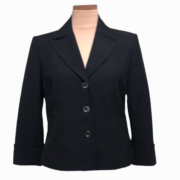 Tahari Blazer Size 4 Black - Picture 1 of 11